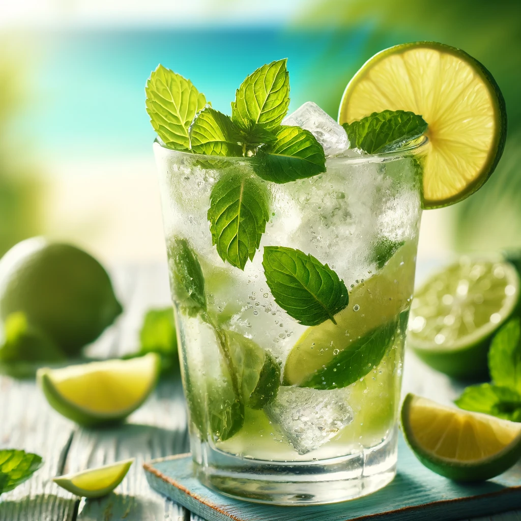 verre de mojito citron menthe