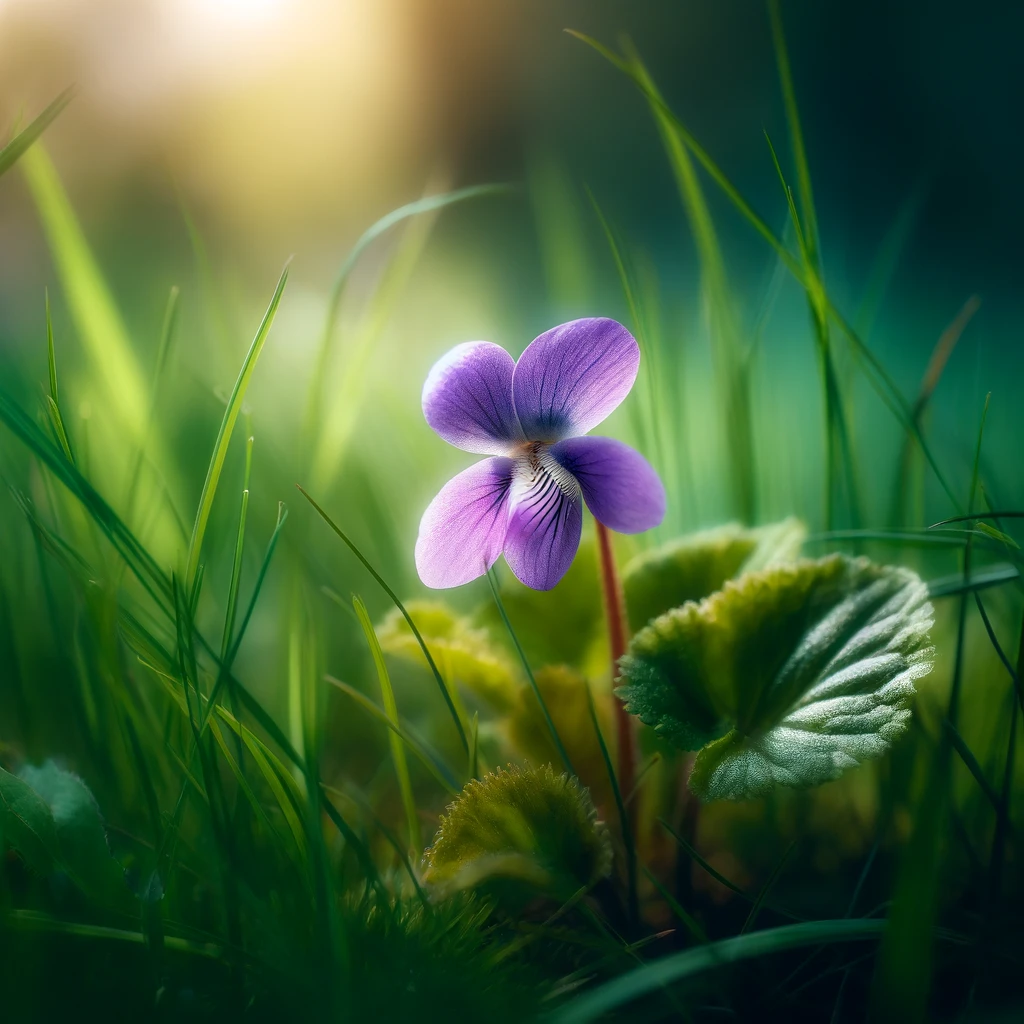 violette dans un pré